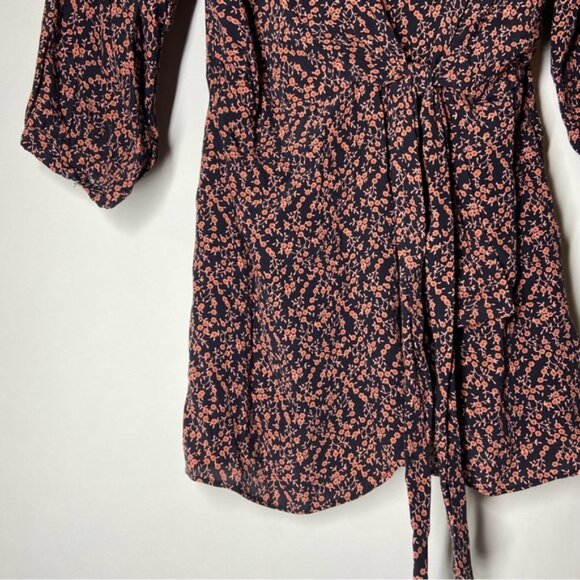 Free People XS Extra Small Clara Black Floral Ditsy Print Mini Tunic Dress Boho - Picture 4 of 8